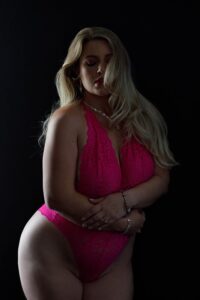 pink boudoir outfit